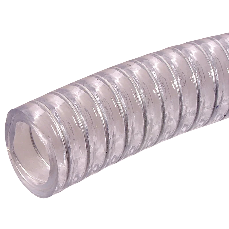 CLEAR NON-TOXIC WIRE REINFORCED SUCTION HOSE X 30MTR COILS