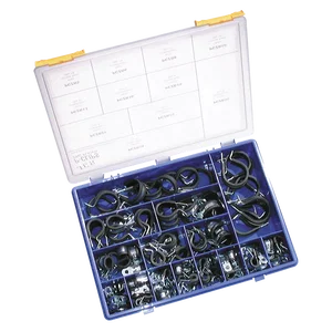 104 ASSORTED MILD STEEL P-CLIPS