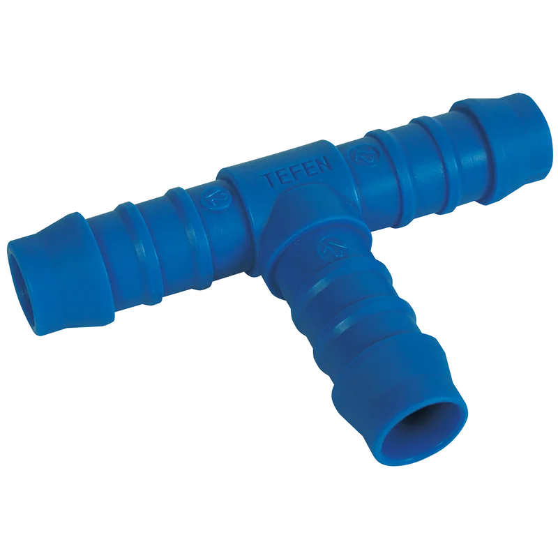 ID HOSE EQUAL TEE BLUE PLASTIC