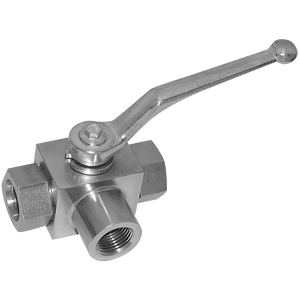 BSP 3WAY L PORT HYD BALL VALVE
