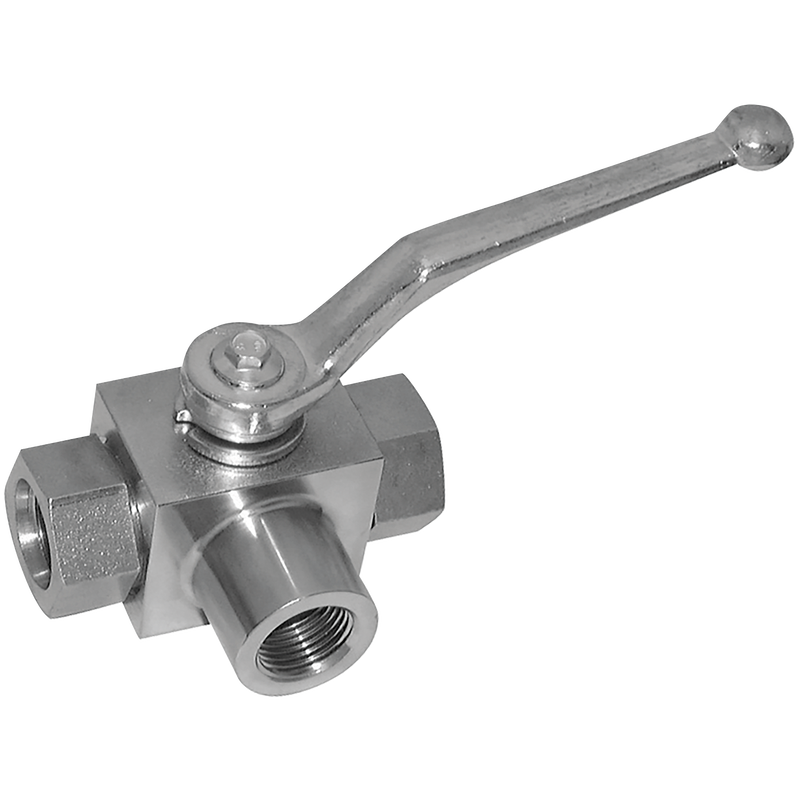 BSP 3WAY L PORT HYD BALL VALVE