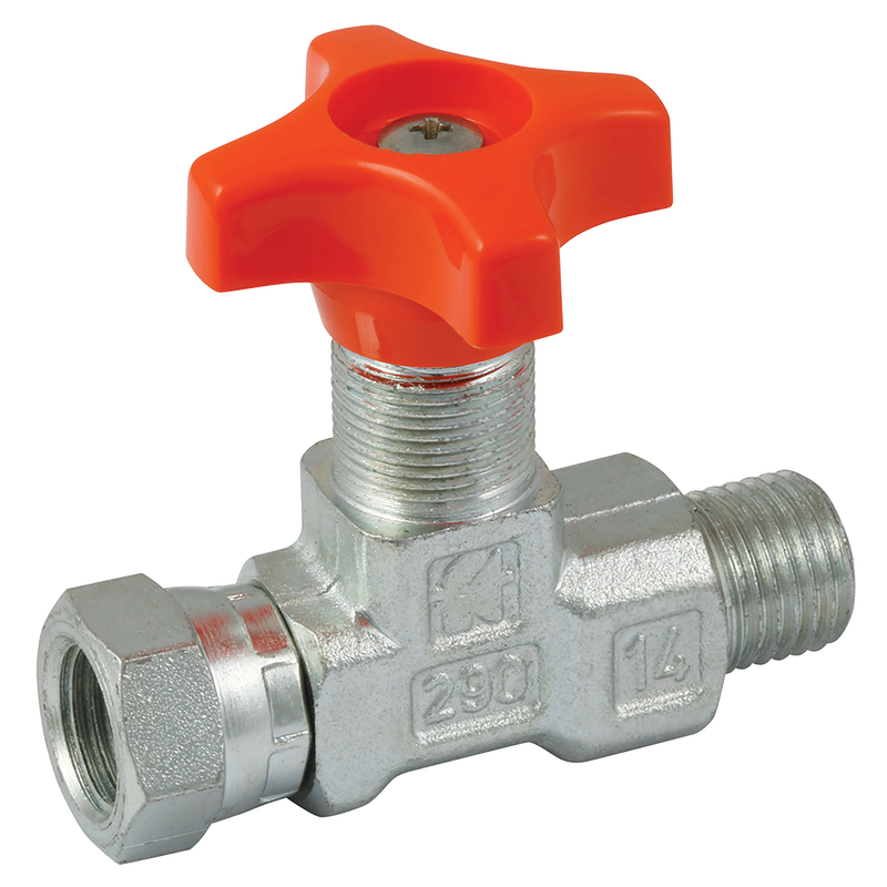 1/4 BSPT MALE/FEM GAUGE ISOLATOR VALVE