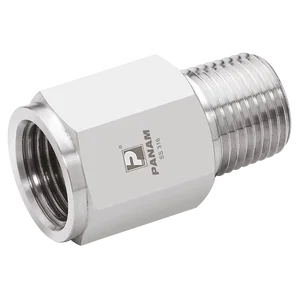 NPT X BSPP M/F 316 GAUGE ADAPT