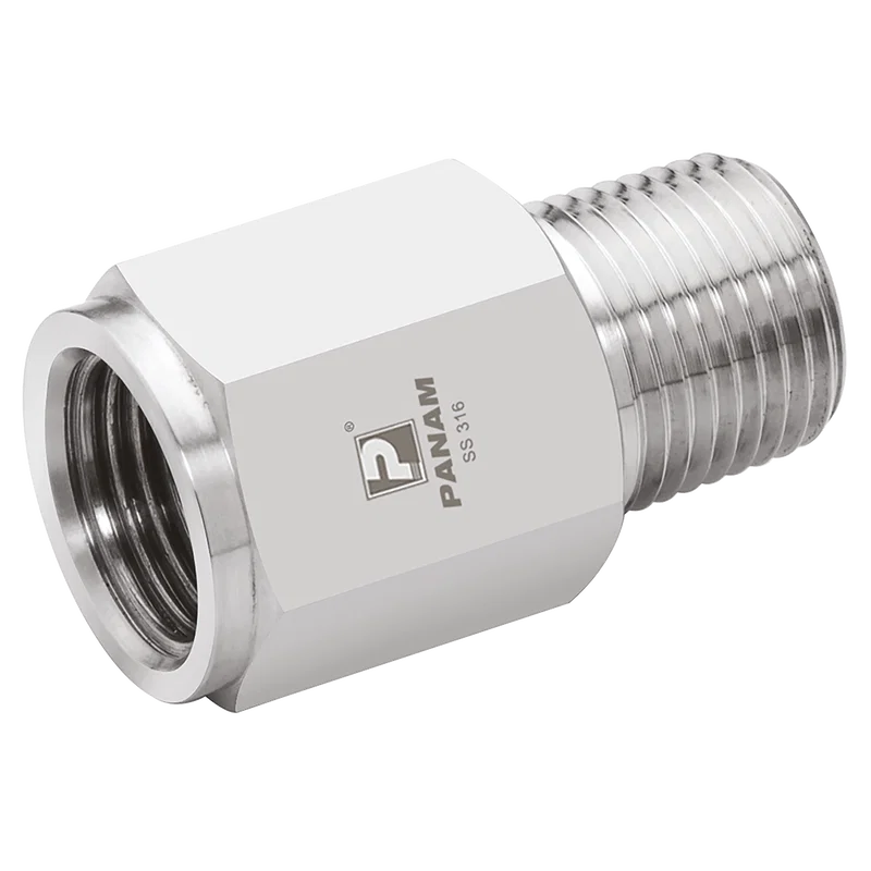NPT X BSPP M/F 316 GAUGE ADAPT