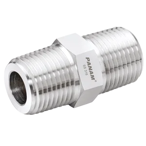 NPT 316 HEX NIPPLE INST FITT