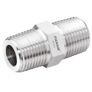 NPT 316 HEX NIPPLE INST FITT