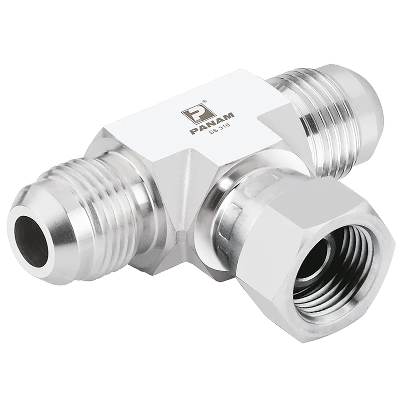 7/8 JIC SWIVEL FEM BRANCH TEE ST/ST