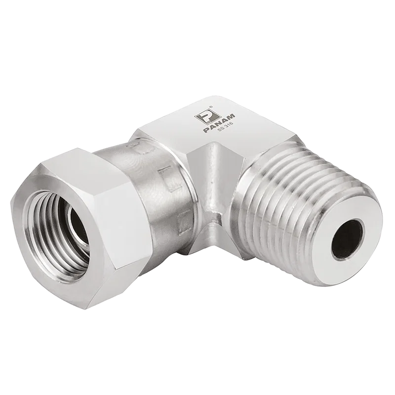 1/4 X 7/16 NPTXJIC M/F 10KPSI 316 ELB