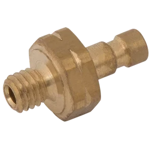 M3 METRIC MALE PLUG BRASS UNPLATED