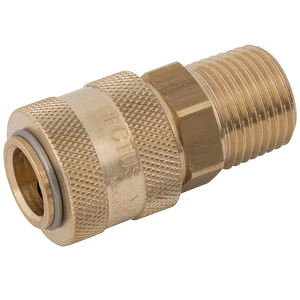 BSPT MALE  COUPLING BRASS UNPLATED