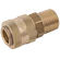 1/4 BSPT MALE  COUPLING BRASS UNPLATED