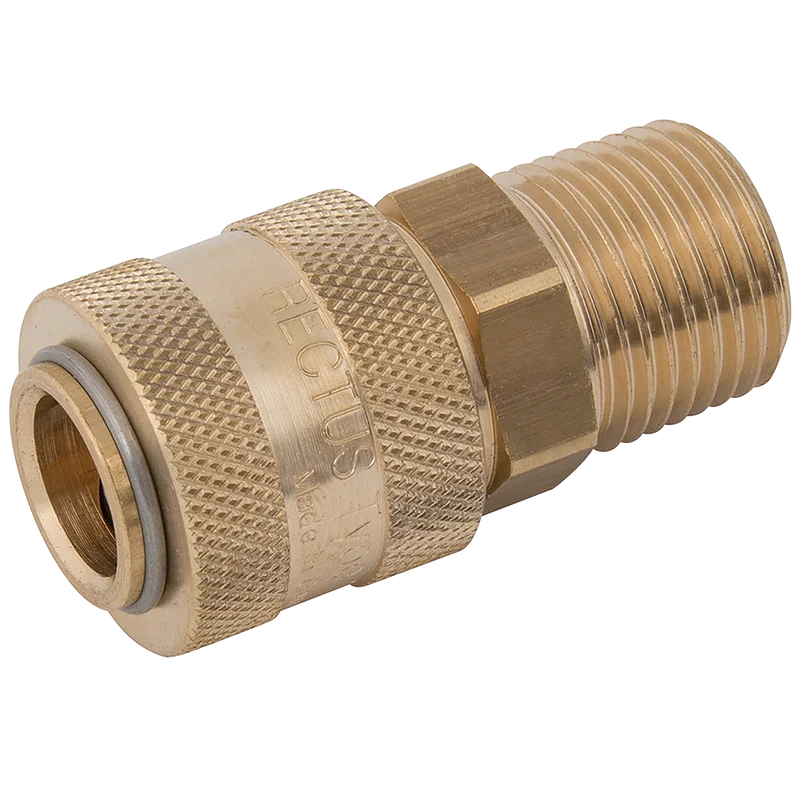 BSPT MALE  COUPLING BRASS UNPLATED