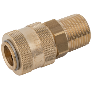 BSPT MALE  COUPLING BRASS UNPLATED