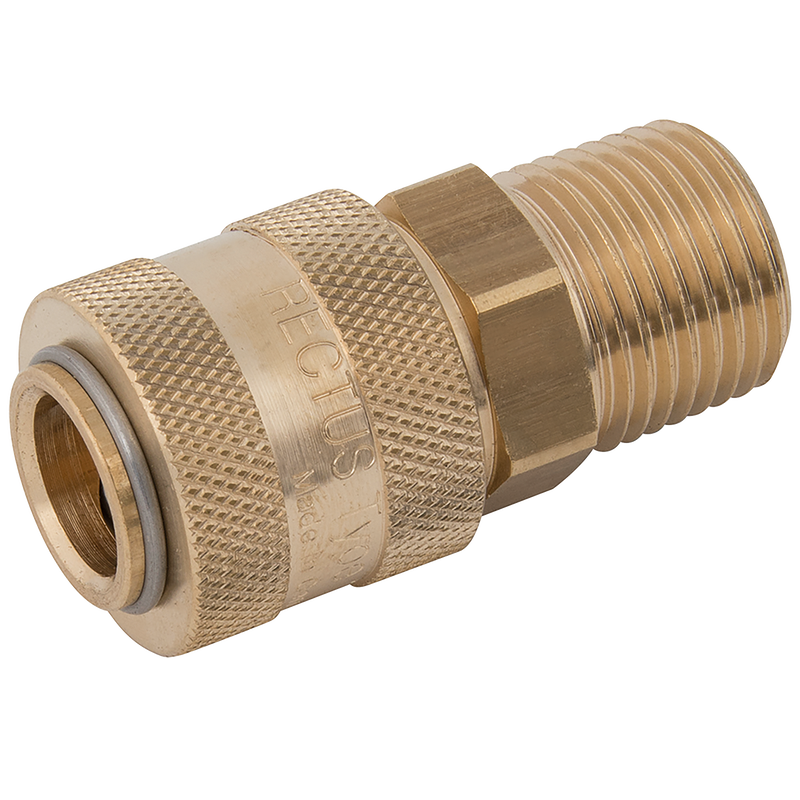 BSPT MALE  COUPLING BRASS UNPLATED