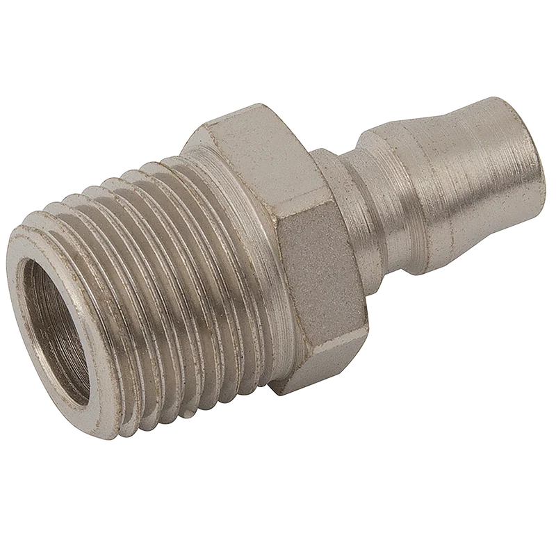 BSPT MALE PLUG STEEL NICKEL PLATED