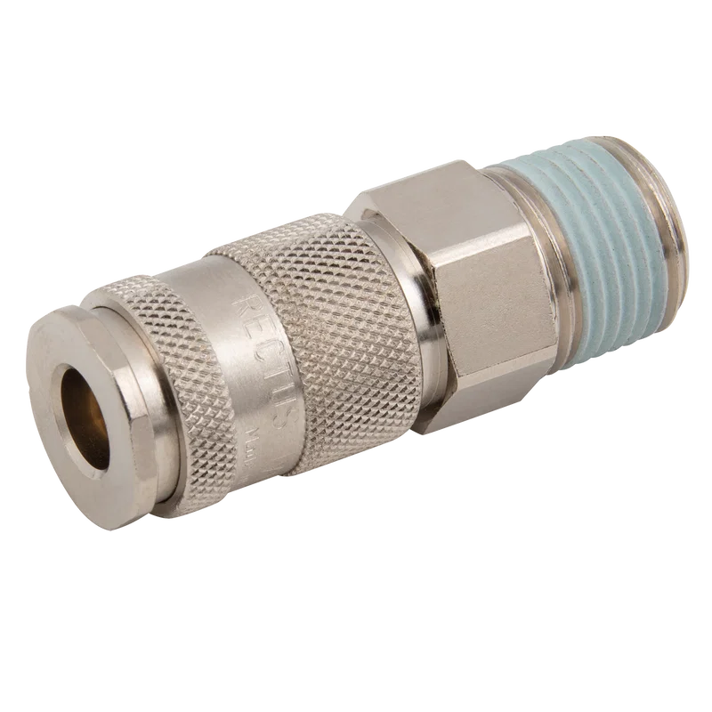 BSPT MALE COUPLING BRASS NICKEL