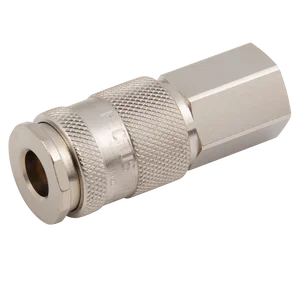 BSPP FEM  COUPLING BRASS NICKEL