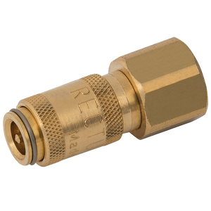 1/8 BSPP FEM  COUPLING DS BRASS