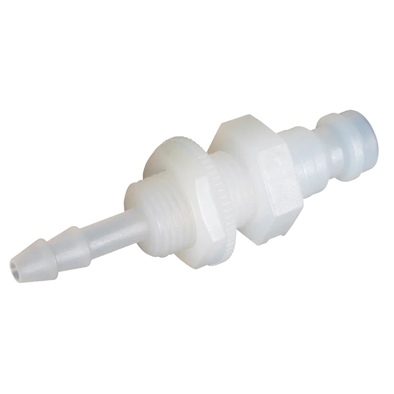 4mm TAILED BULKHEAD PVDF PLUG