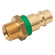 1/4 BSPP MALE PLUG  BRASS KEYED GREEN