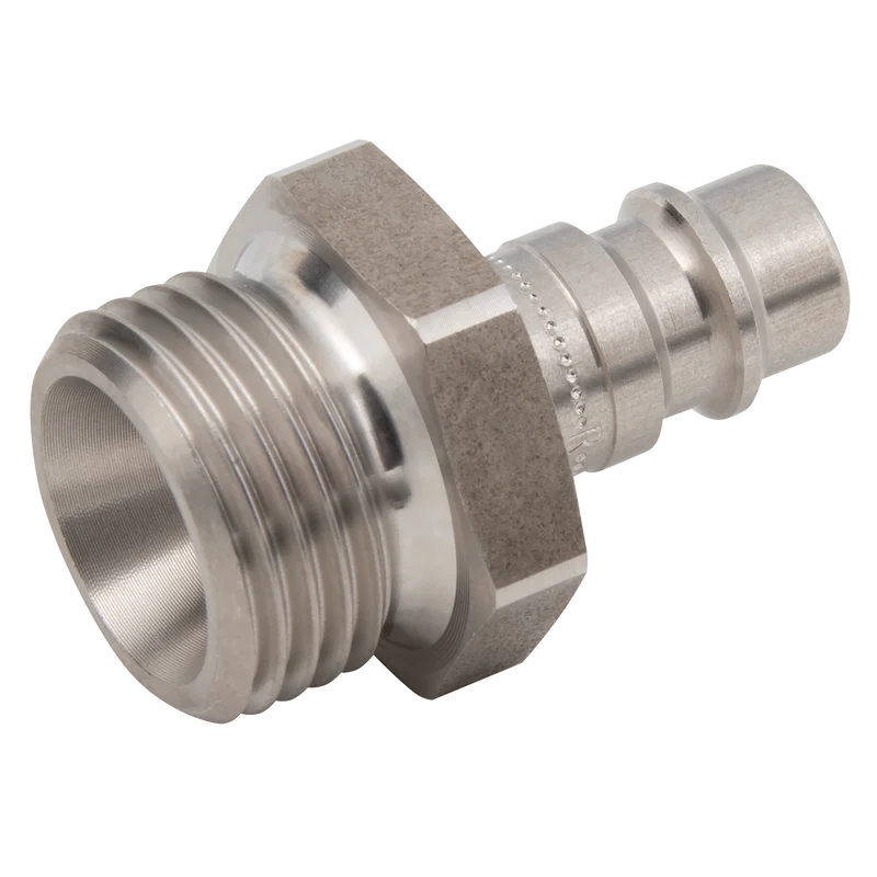 1/2 BSPP MALE PLUG  ST/ST 303 UNPLATED