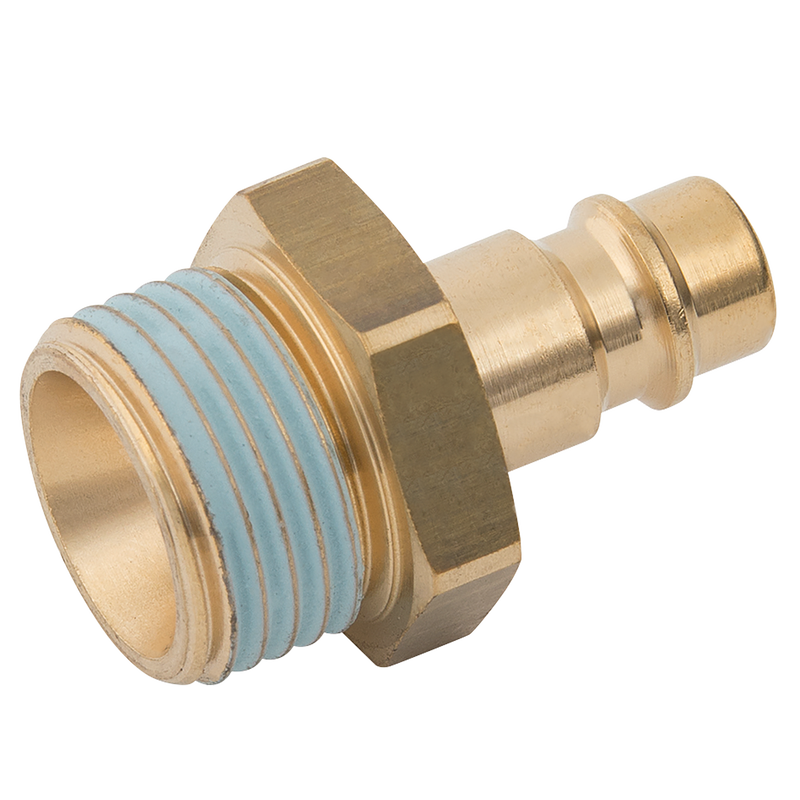 BSPP MALE PLUG BRASS UNPLATED