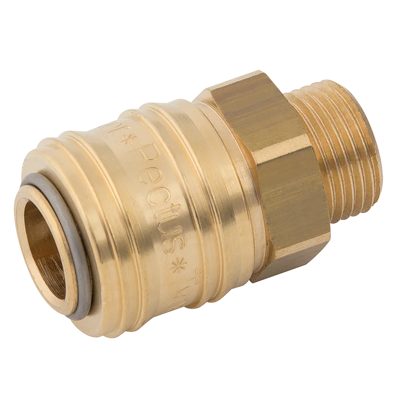 BSPP MALE COUPLING D.S. BRASS