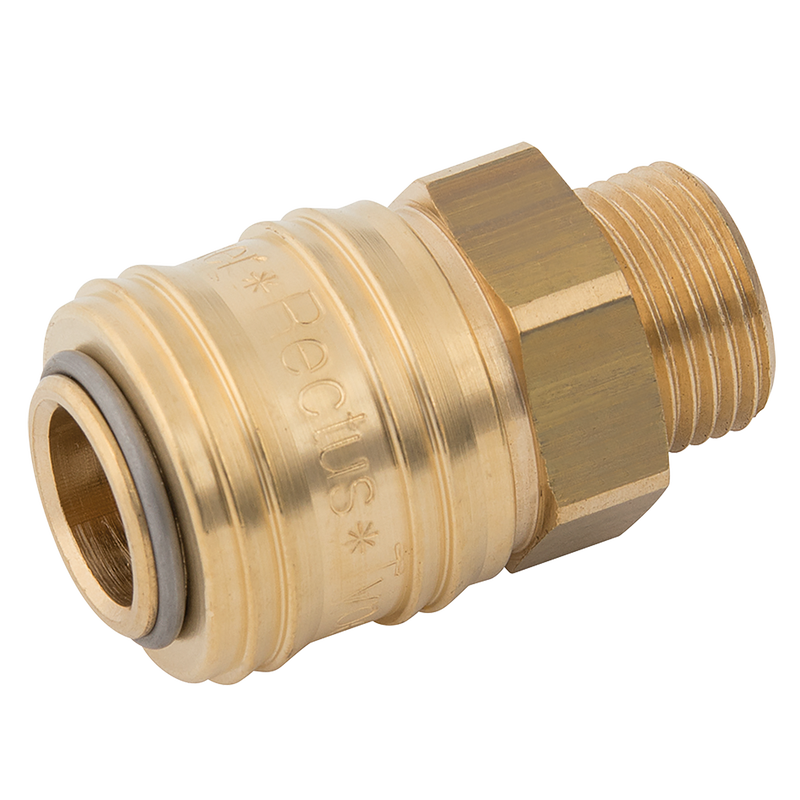 BSPP MALE COUPLING D.S. BRASS