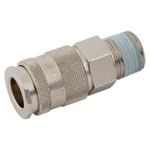 BSPT MALE COUPLING NICKEL PLATED