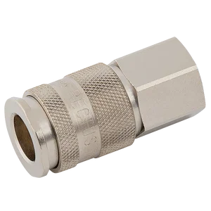 BSPP FEM  COUPLING BRASS NICKEL