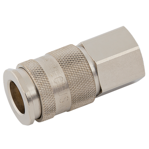 BSPP FEM  COUPLING BRASS NICKEL