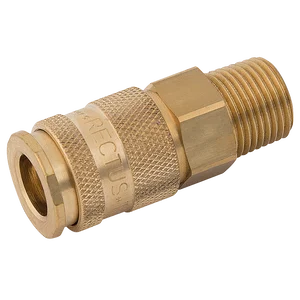 1/2 BSPT MALE COUPLING D.S. BRASS