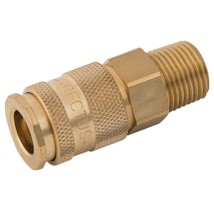1/2 BSPT MALE COUPLING D.S. BRASS