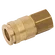 3/8 BSPP FEM  COUPLING D.S. BRASS