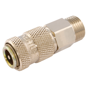 1/2 BSPP MALE COUPLING BRASS NICKEL
