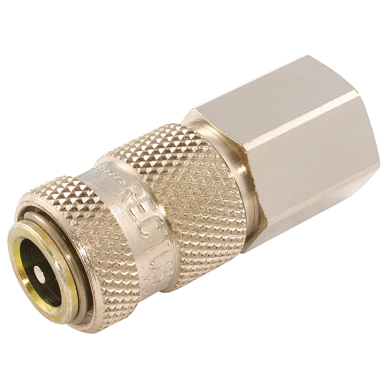 BSPP FEM  COUPLING BRASS NICKEL