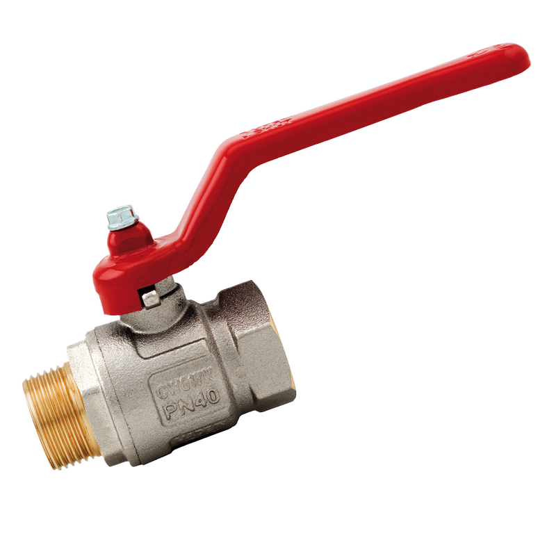 BSP M/F BALL VALVE BRASS F/FLOW