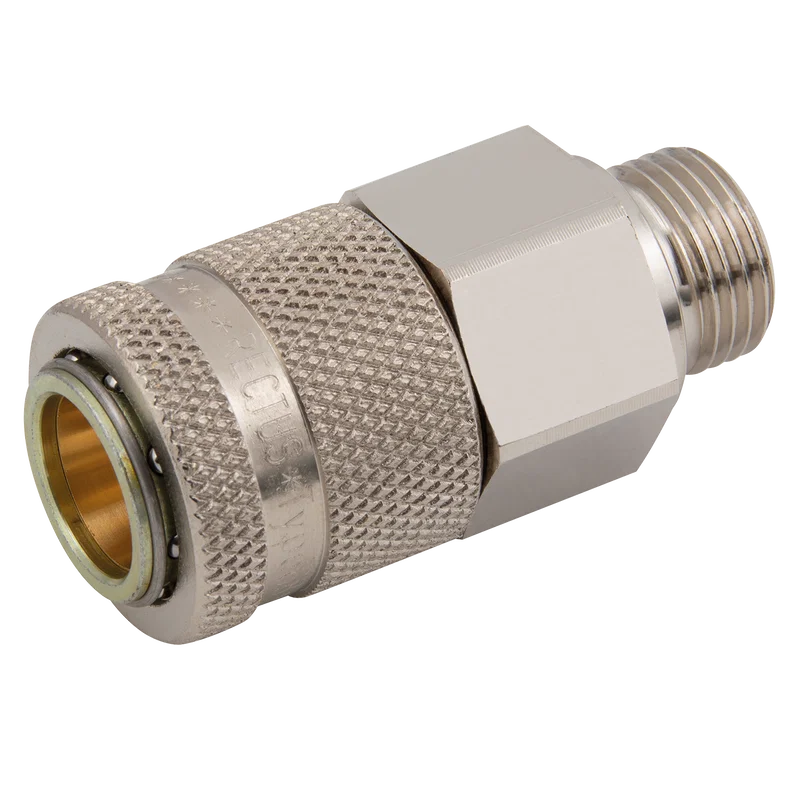 BSPP MALE H.DUTY COUPLER SCHRADER