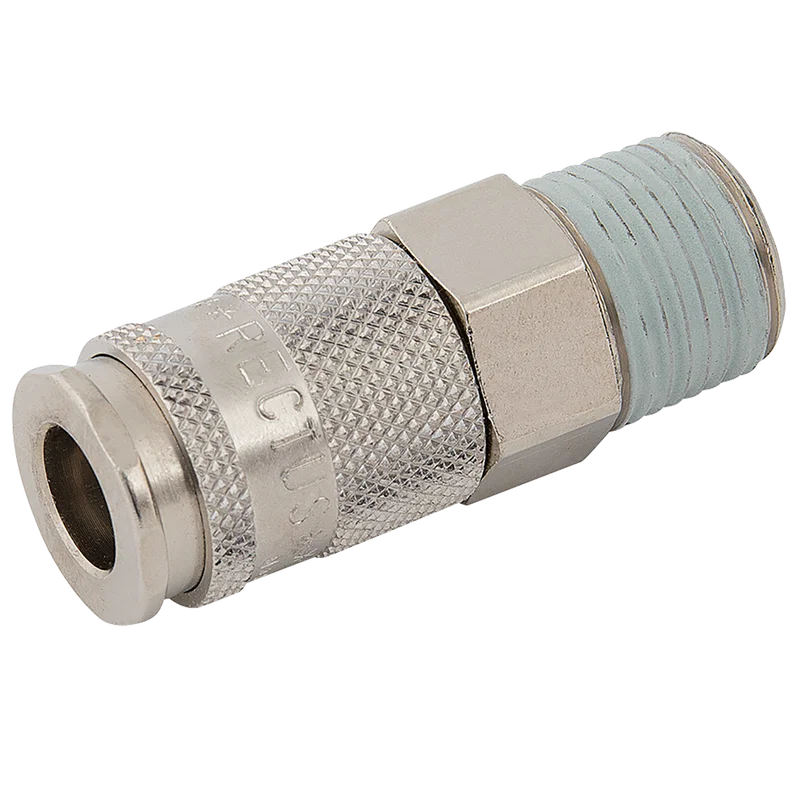 BSPT MALE COUPLING BRASS NICKEL
