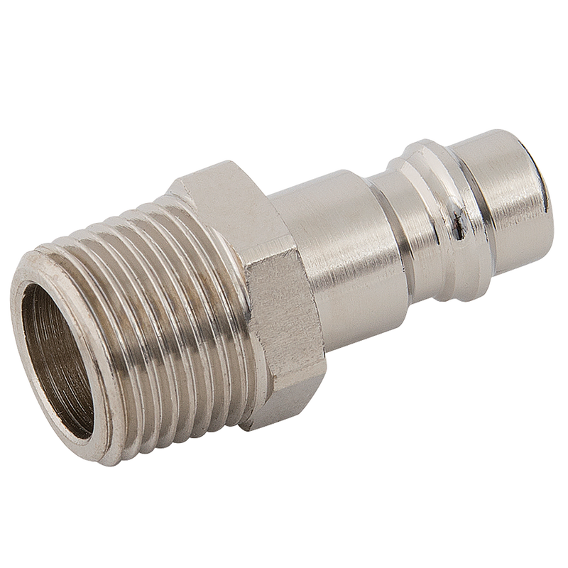 BSPT MALE PLUG BRASS NICKEL PLATED