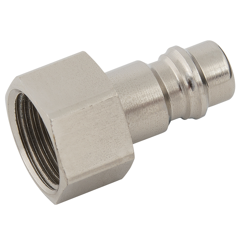 BSPP FEM PLUG BRASS NICKEL PLATED