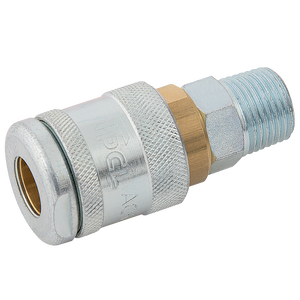 1/2 BSPT MALE COUPLER PCL 100 SERIES