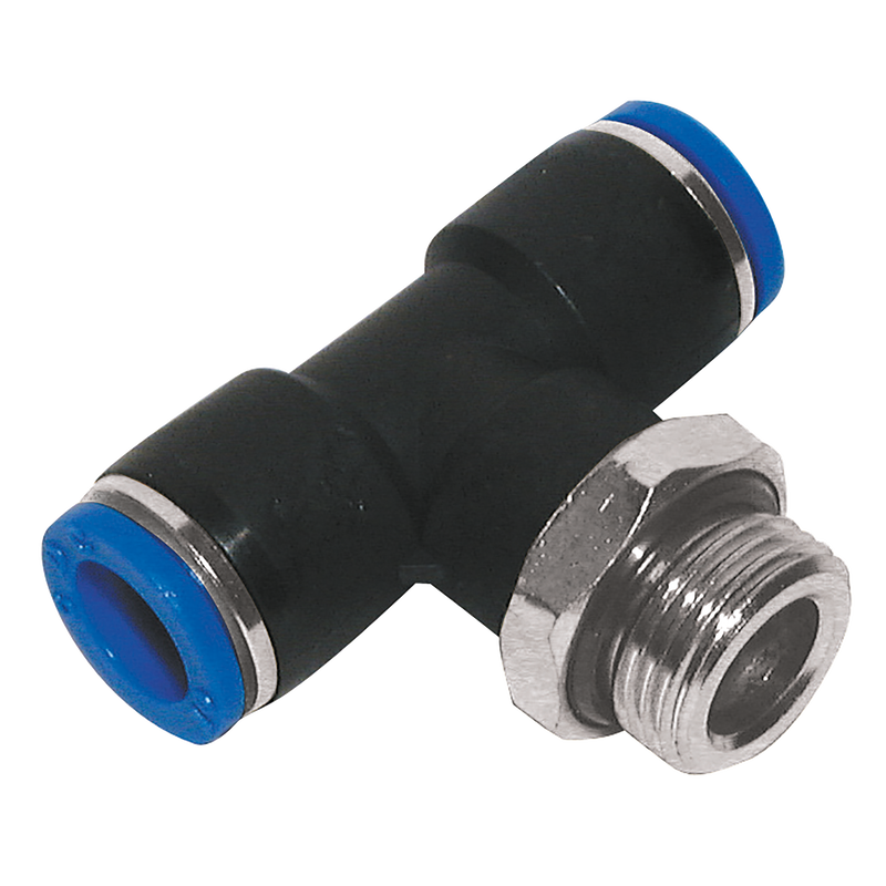 06MM OD X 1/8 BSPP T MALE CENTRE LEG