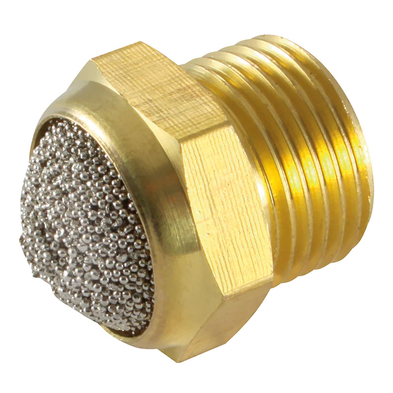 BSPP MALE DOMED SILENCER BRASS