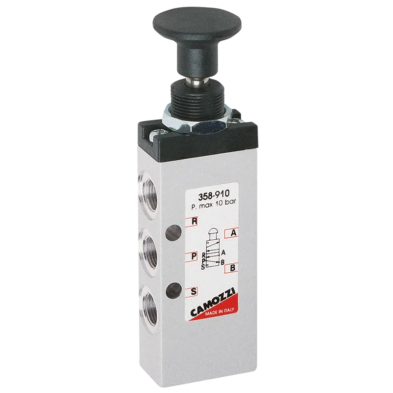 1/8 5/2 PUSH/PULL KNOB MONOSTABLE
