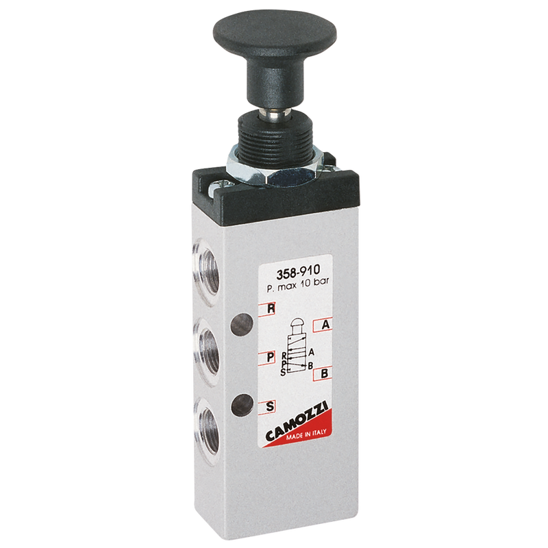 1/8 5/2 PUSH/PULL KNOB MONOSTABLE