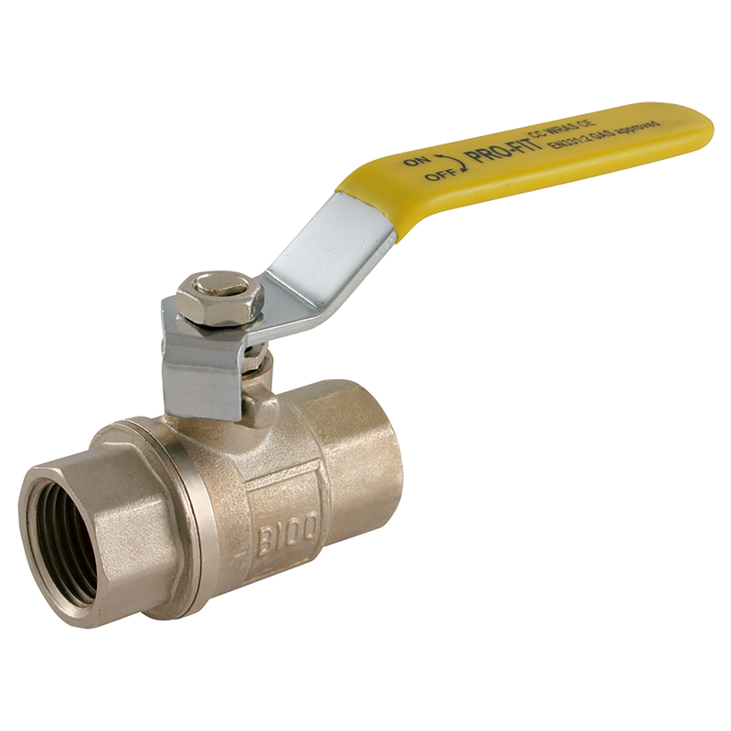 3/8  BSPP PROFIT BALLVALVE YELLO HANDLE