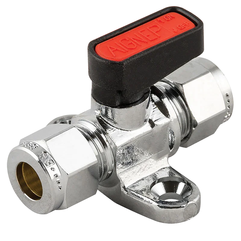 FOOT MOUNT GAS MINI BALL VALVE 8MM