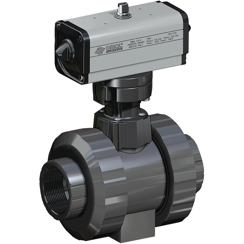 PVC BALL VALVE PNEU.ACTUATION