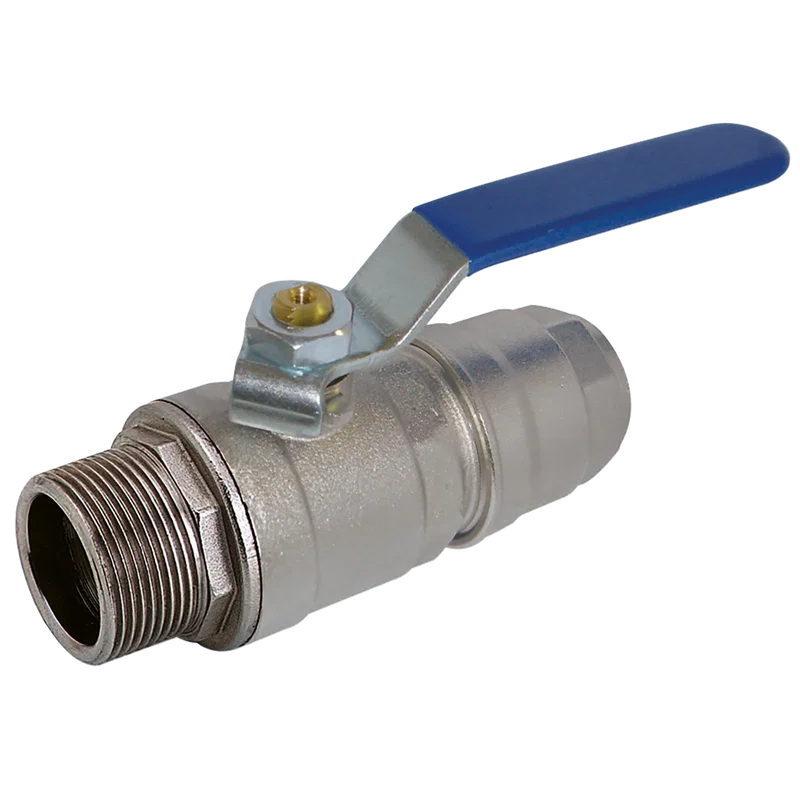 MALE-TUBE BALL VALVE
